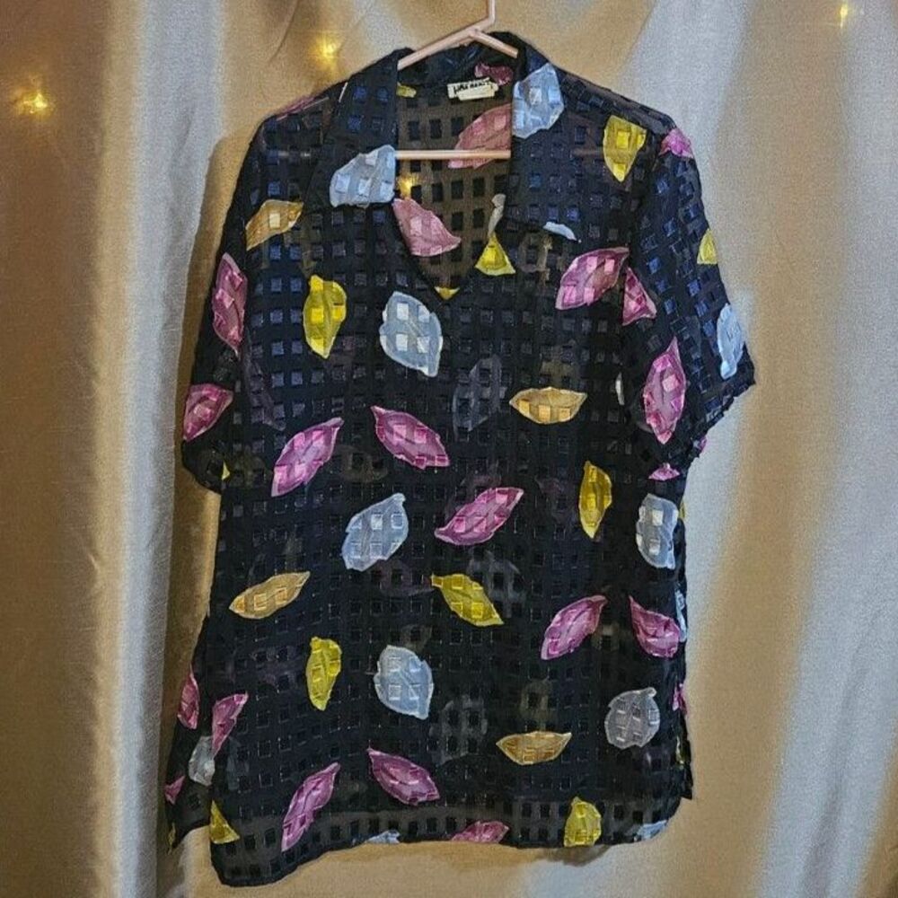 Hot Stuff, Blue, Gold, Multicolor, Top, Size: 18